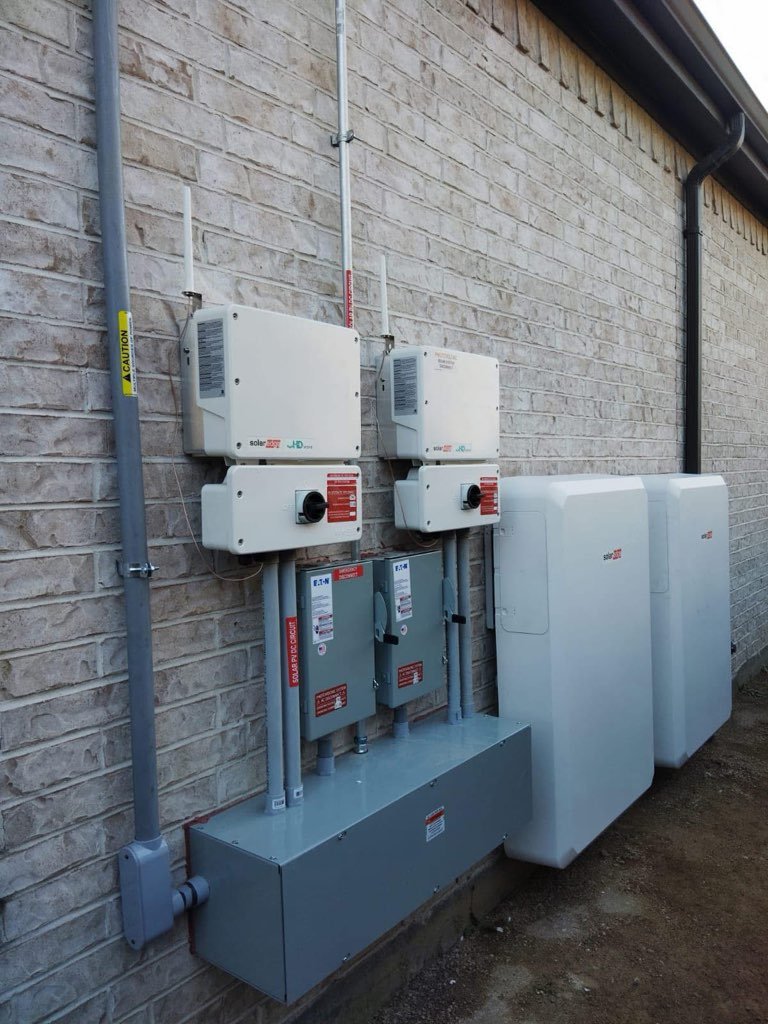 Commercial Inverter and Disconnect Array by Eletech Electrical Solutions, Edinburg TX